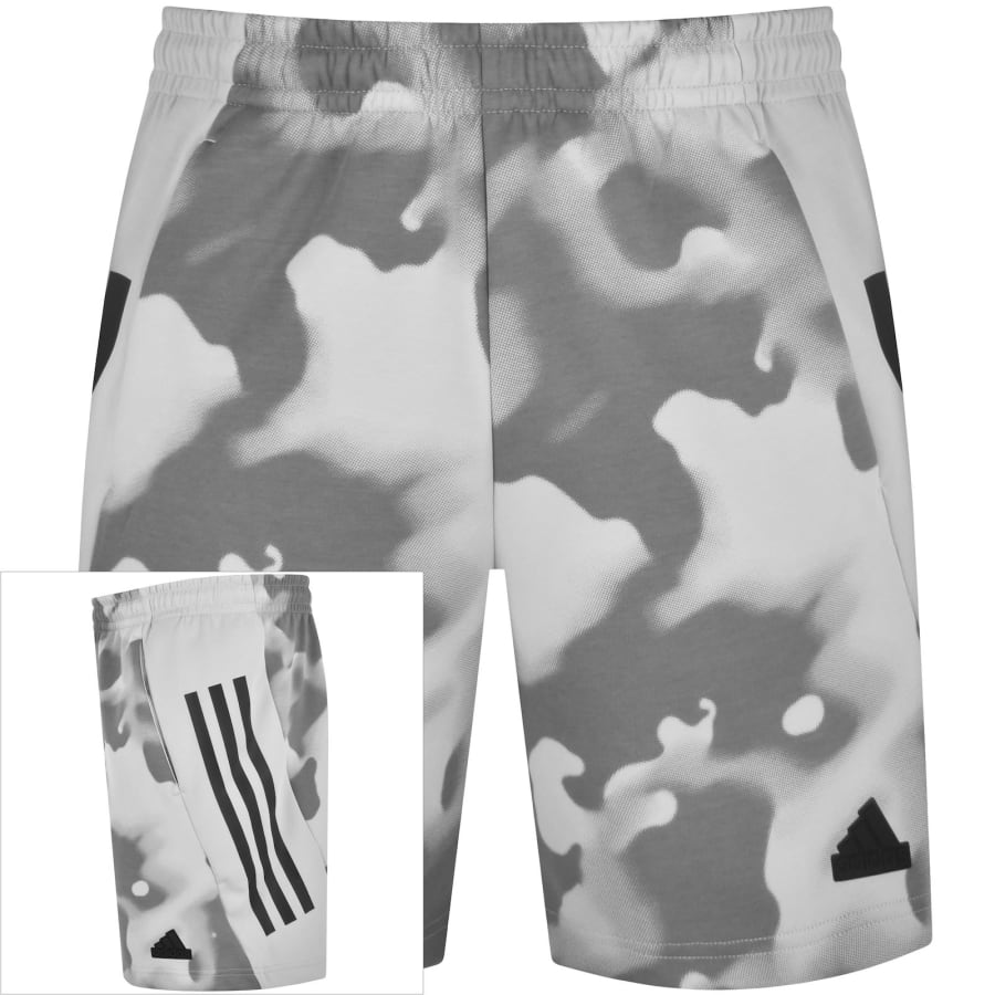 adidas Sportswear Camo Regular Fit Shorts Grey